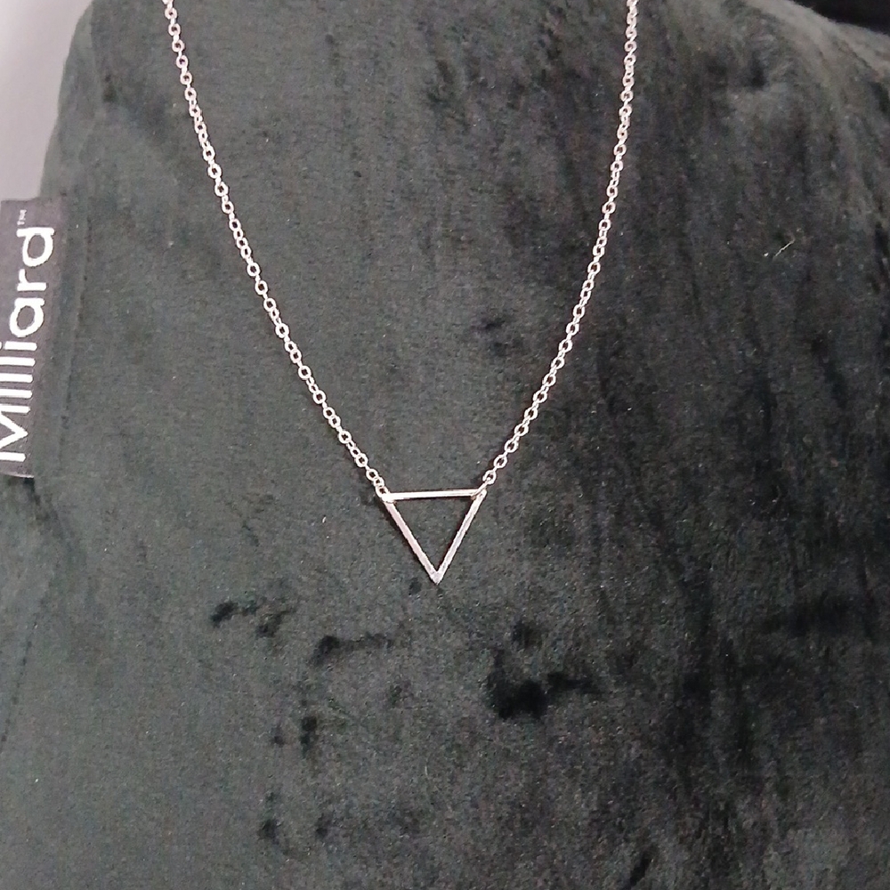Silver Triangle Pendant Necklace